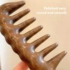 Wooden Wide Tooth Hair Comb, 1 Count Scalp Massage Comb, Curly