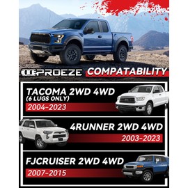 PROEZE 2.5" Leveling Lift Kits for 2005-2023 Tacoma 2WD 4WD, 2003-2023 4Runner 2WD 4WD and 07-15 FJ Cruiser 2WD 4WD, 2.5 inch Forged Front Strut Spacers Leveling Kits