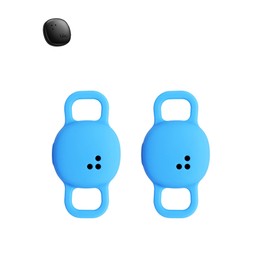 2 Pack for Tile by Life360 Sticker (2024) - Small Bluetooth Tracker Case,Shockproof, BOVUGAC Collar Model with 2 cm Cut-Out Silicone Case Cover for Tile Sticker (2024) for Pets -Blue