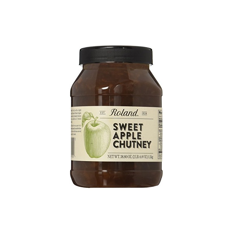 Roland Foods Sweet Apple Chutney, Specialty Imported Food, 38.8-Ounce Jug