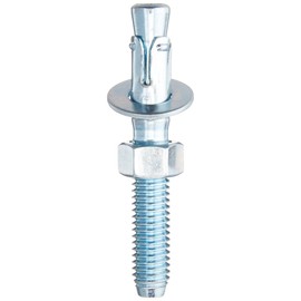 Powers Fastening Innovations 7412SD1 Power-Stud and Sd1 3/8-Inch by 2-3/4-Inch Type Carbon Steel Wedge Expansion Anchor Carbon Steel Clip, 50 Per Box