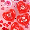 Hushee 200 Pcs Mother's Day Paper Plates Red Heart Shape