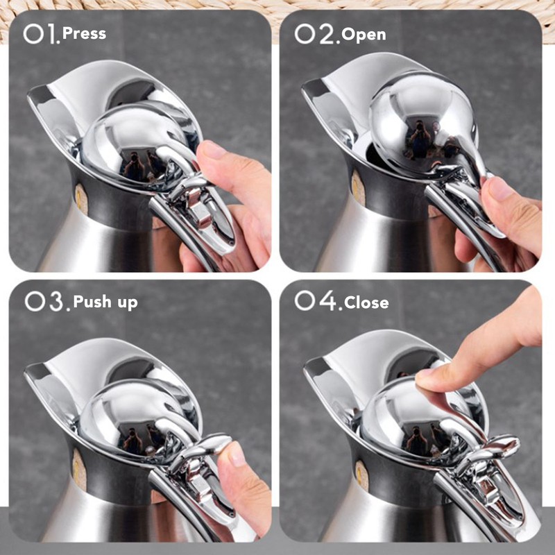 Stainless Steel Thermal Coffee Pot Multipurpose European Style Double Wall