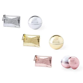 DISOK - Set mit 30 metallischen Geldbörsen + 30 Lippenbalsam. Lip Gloss Hochzeit. Originelle Details für Hochzeiten, Geldbörsen.