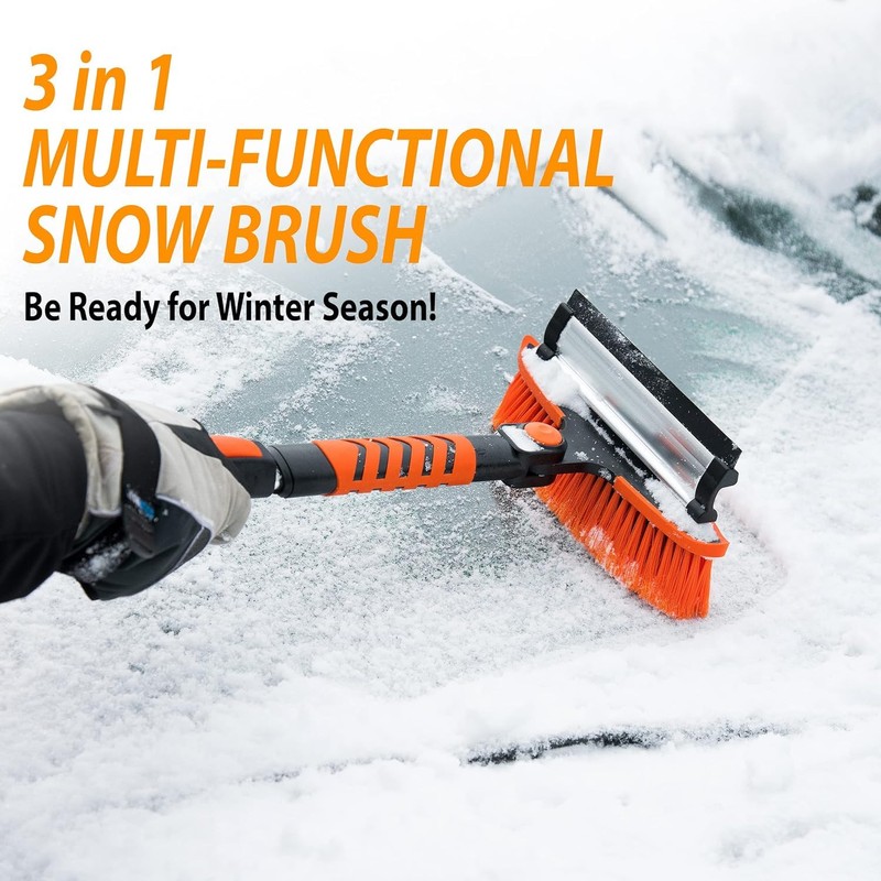 ZONETECH Snow Scraper for Windshield and Ice Removal (35" Extendable