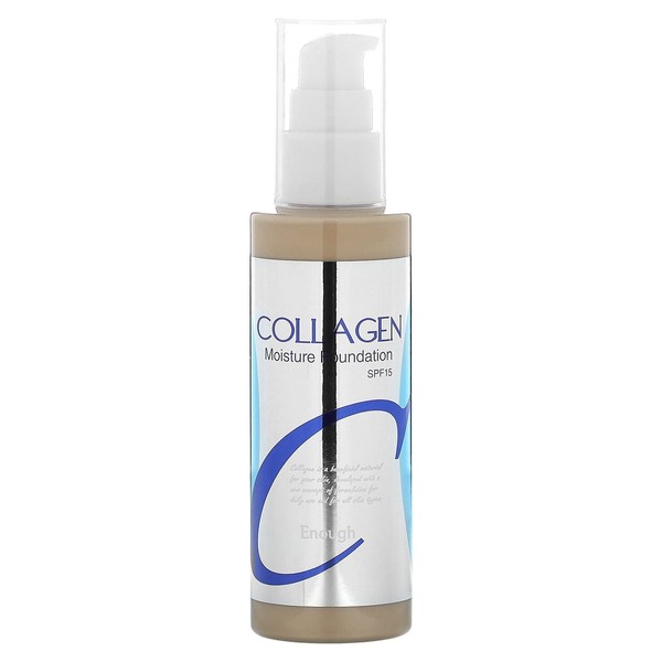 Collagen, Moisture Foundation, SPF 15, 13, 3.38 fl oz (100 ml), Enough