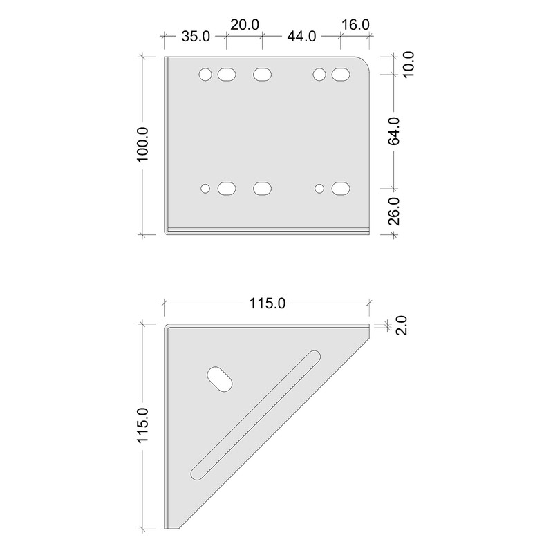 Gedotec Bed Angle Corner Connector Slatted Frame Bed Connector Metal