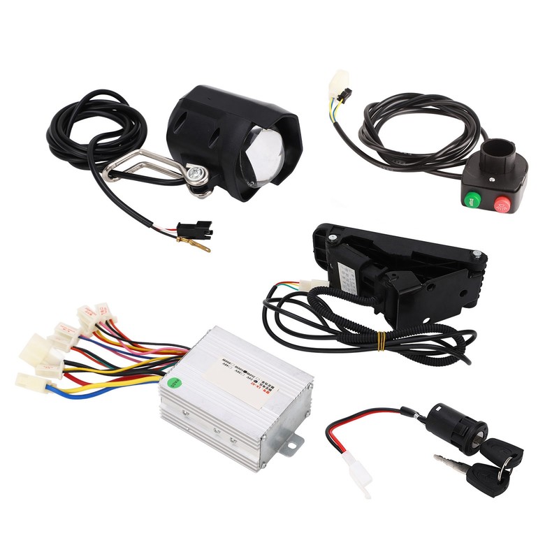 24V 500W Brushed Controller Foot Pedal Front Lamp Lamp Switch