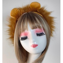 DaliDali Lion Ears Headband, Fashion Headband Hairband for Makeup Face Wash, Brown 1 Count