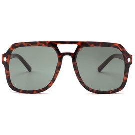 Pro Acme Vintage Oversized Aviator Sunglasses Trendy Retro 70s Sunglasses for Women Men（dark green）