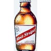 Red Stripe Beer Bottle Shape Tin Tacker Sign - 24"
