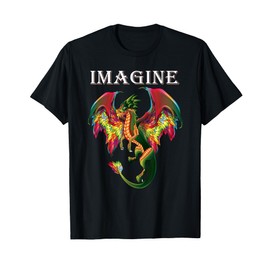 Imagine Being A Dragon Breathing Fire Magical Wings Boys Men T-Shirt
