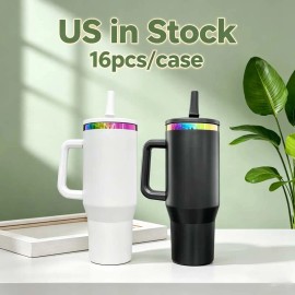 40 OZ Colorful Rainbow Plated Cold Retention Hydration Bottle Replacement Straws for 40 OZ Tumbler for Daily Usecolor: Black, capacity: 40 oz