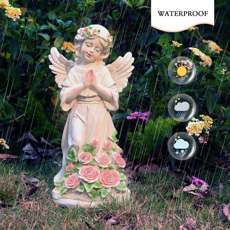 Garden Decor Angel Statue, Outdoor Patio Garden Sculptures & Statues,