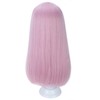 RightOn 22 Inches Pink Wig Long Straight Wigs Light Pink