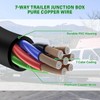 Anayguto 4 FT 7 Pin Trailer Wiring Harness with 7