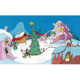 7x5ft Welcome to Whoville Backdrop Snow Winter Whoville Christmas Banner Christmas Village Party Photography Background Xmas Birthday Baby Shower Party Supplies Decoration