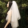 Self-Wedding Veil Wedding Accessories Bridal Shower Hair Accessories Veil 2ea