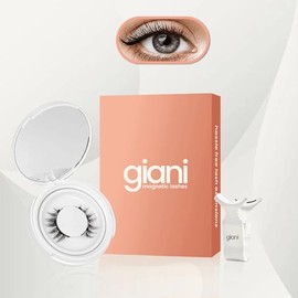 Giani Magnetic Eyelashes with Applicator - Reusable Magnetic Lashes Kit - Natural Soft Looking False Eyelashes - Applicator and Mirror Case Included - No Glue or Eyeliner Needed - Simple Style