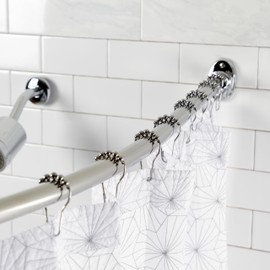 Kingston Brass CC7211 Edenscape Shower-Curtain-rods, 3.25'' (L) x 72'' (W) x 9-1/16'' (H), Polished Chrome