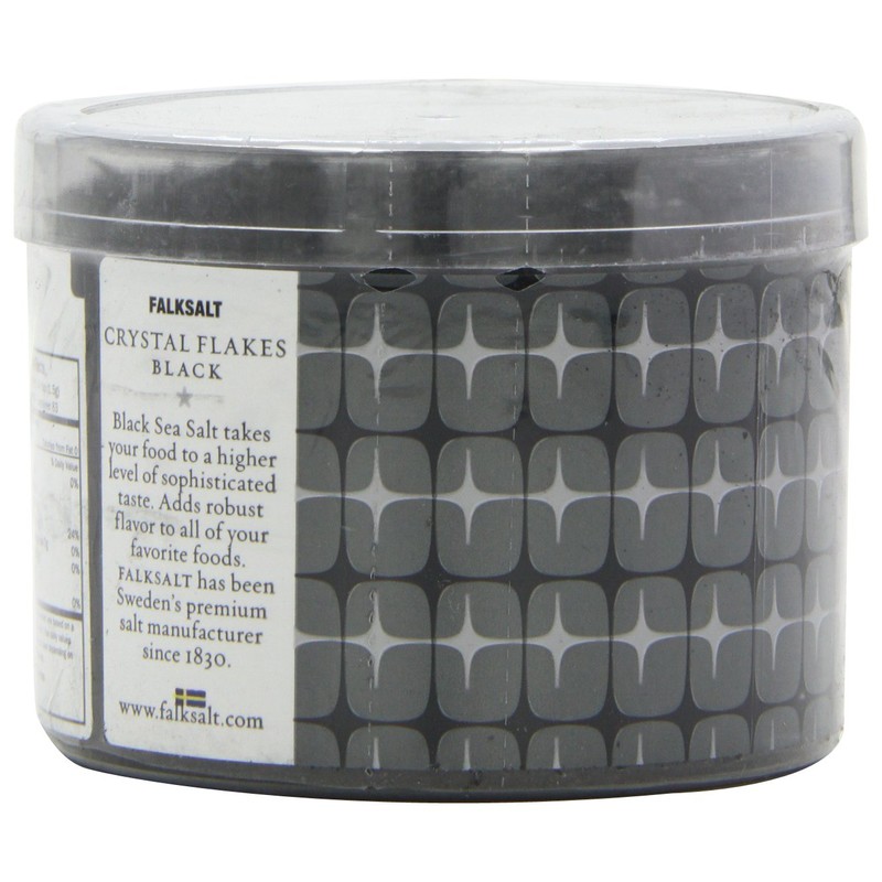 FALKSALT Altevita Mediterranean Crystal Flake Salt Black 4.3 oz (125