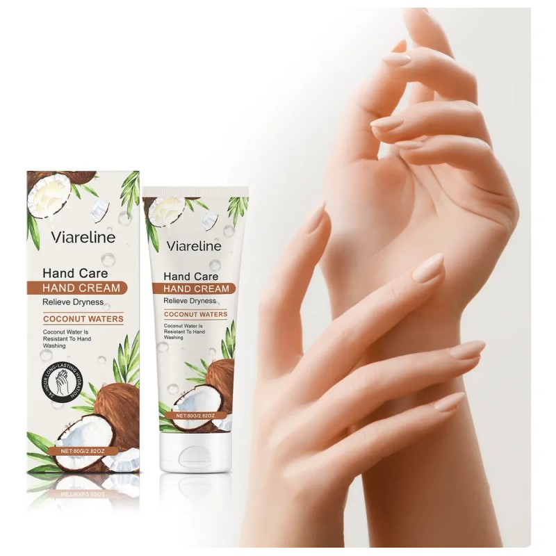 Crema De Manos De Coco Viareline Para Piel Seca En
