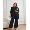 Hanna Nikole Womens Plus Size 3 Pcs Pantsuits Dressy Outfit