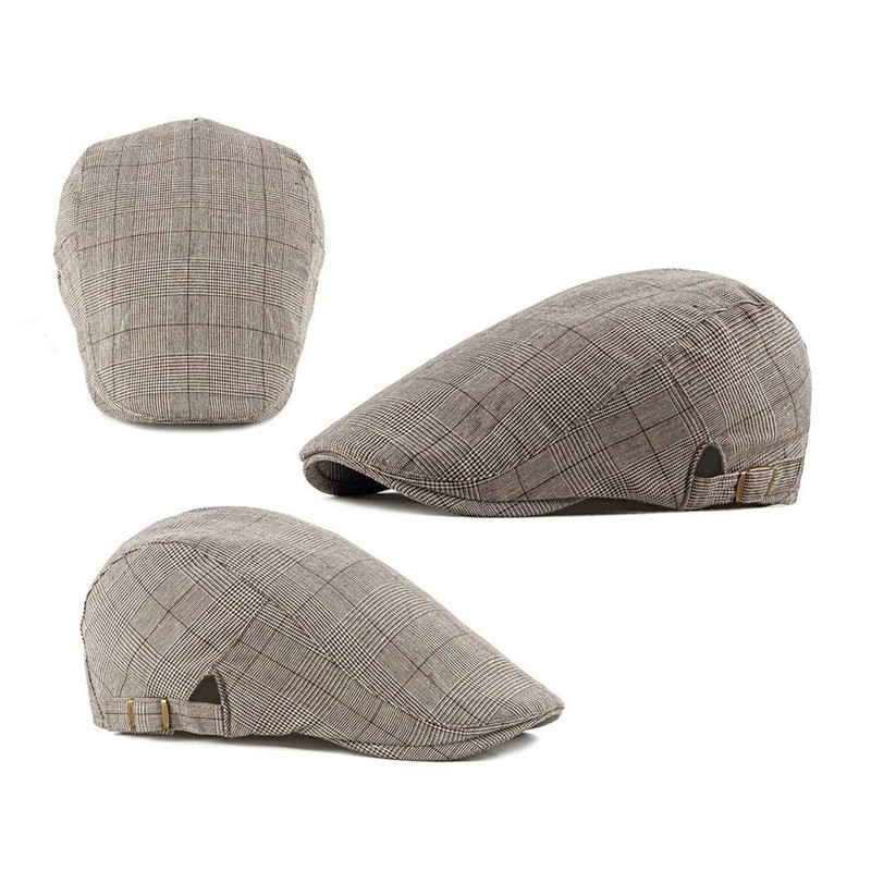 Chennuo Men's Adjustable Summer Cap Hat Flat Cap Peaked Cap