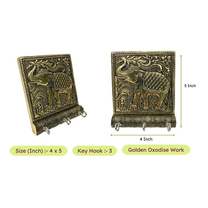 AARNAV Elephant Design Hanger Wall Key Holder Stand Home Decor