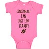 King Mouse Cincinnati Fan Just Like Daddy Baby Onesie |
