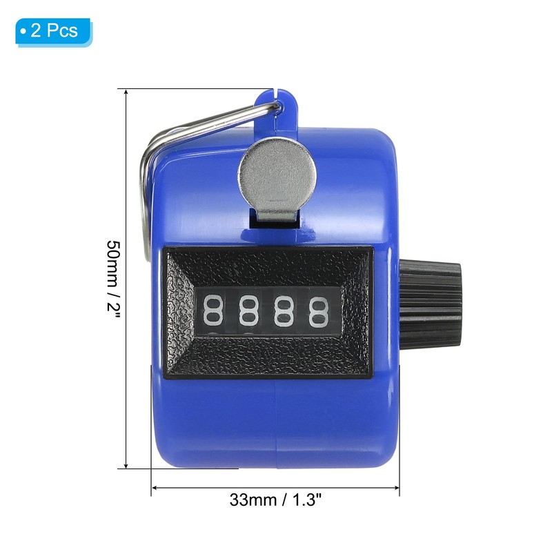 PATIKIL Clicker Counter, 2 Pack Handheld Tally Counter Mechanical 4-Digit