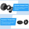 METALLIXITY Hex Nuts (#10-32) 20Pcs, Carbon Steel Fine Thread Black