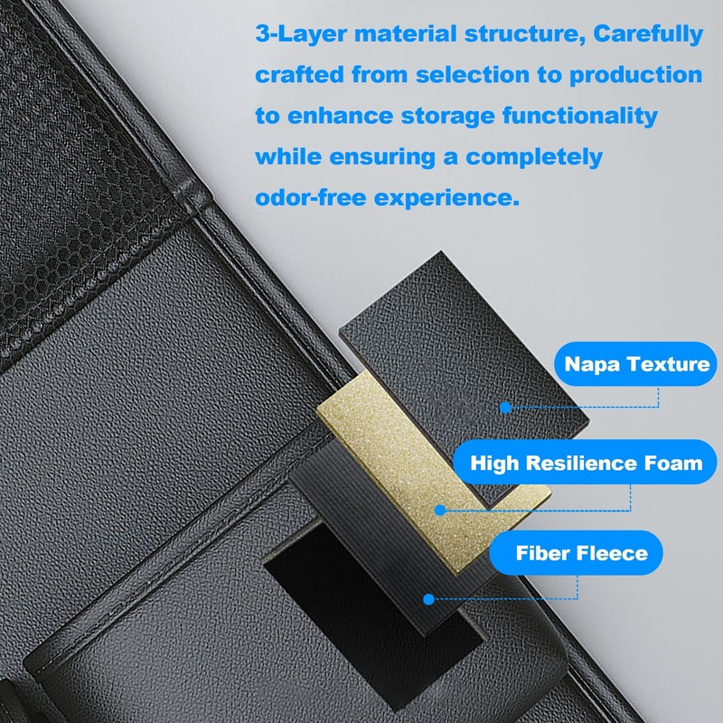 Fancemot Leather Car Back Seat Organizer, Foldable Table Back Seat