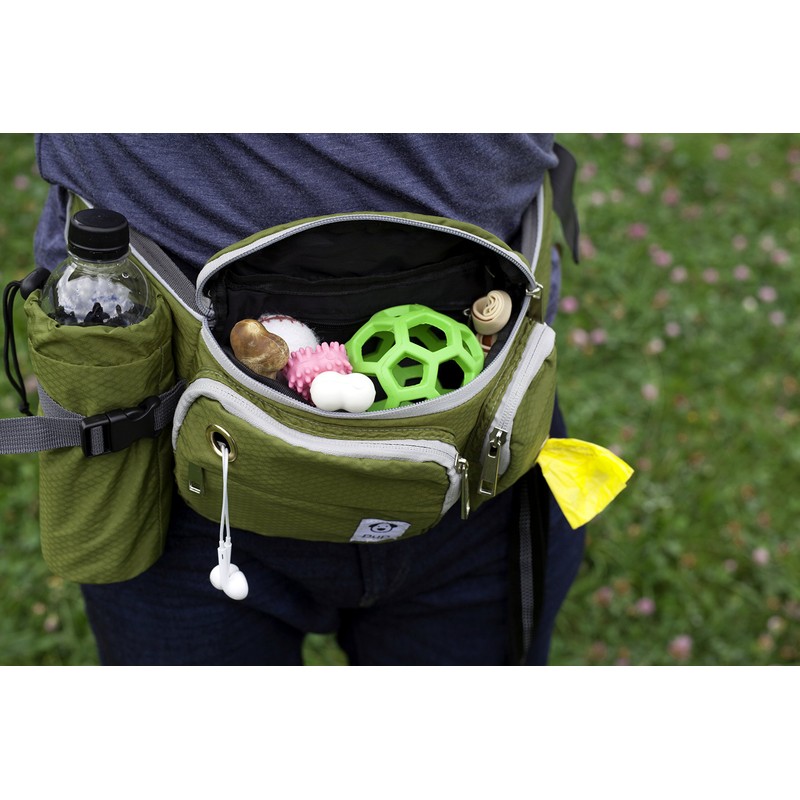 Dog Treat Pouch with Poop Bag Holder, Water-Resistant Fanny Pack