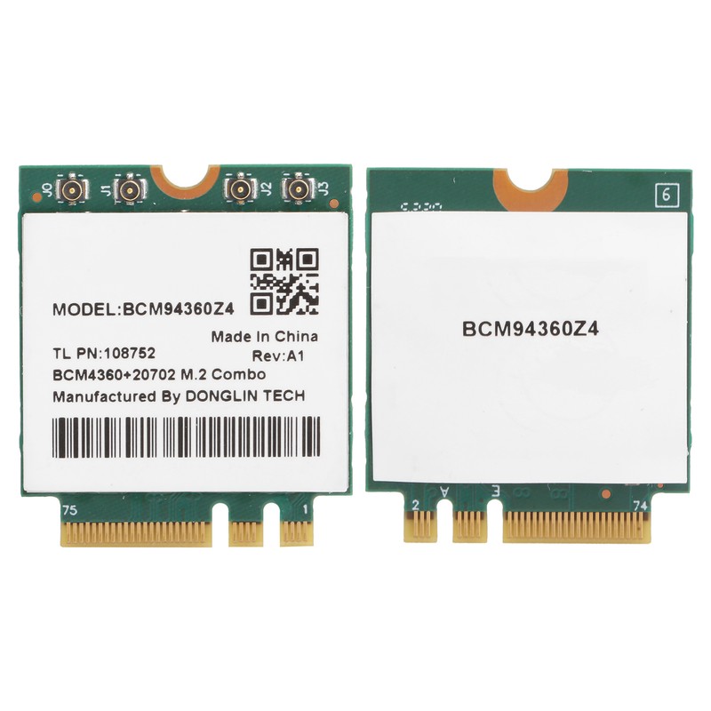 Wireless Network Card 802.11ac 1300Mbps WiFi Bluetooth 4.0 M.2 NGFF