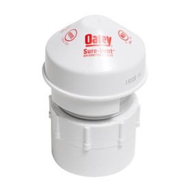 Oatey 39228 1.5" 6 DFU Sure-Vent AAV with PVC Adapter, 1-1/2-Inch, White
