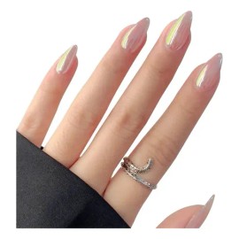 24 Pz, Kit De Uñas Postizas Largas Con Kit De Pegamento