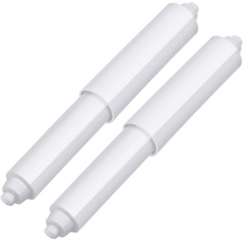 Shappy 4 Pcs Universal Toilet Paper Holder Replacement Rod Spring Loaded Plastic Retractable Paper Replacement Rod Toilet Tissue Roll Holder Insert for Bathroom Home Fixture Accessories Chrome(White)