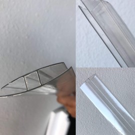 Pack of 2 H Connector Clear 48'' Long 16mm 1/2 Thickness for Polycarbonate TWINWALL Sheets/BILLION RESOURCES
