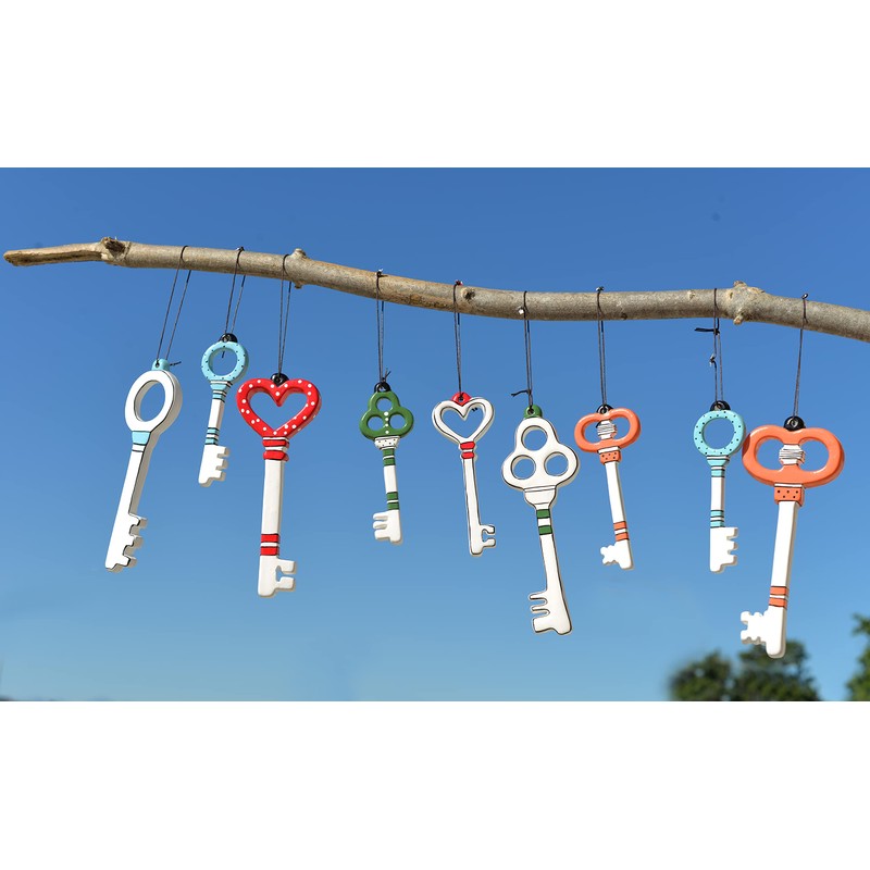 Egan Key Ceramic, White and Red, Unique