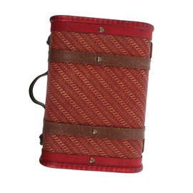 Ipetboom Vintage Small Wooden Suitcase Decorative Storage Box Sturdy Craft Retro Treasure Chest Jewelry Organizer Keepsake Holder for Home Decor and Travel Props