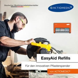 ACTIOMEDIC EasyAid Elastic Plaster Strips Refill Set, 30 Pieces, Compatible with EasyAid Plaster Dispenser, Hypoallergenic, Elastic Plasters, Finger Plasters for Children and Adults