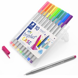 STAEDTLER 334 Triplus Fineliner Superfine Point Pens - 0.3mm - Tropical Wallet of 10