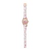 Tikkers Rose Gold Case Flower Printed Butterfly Charm Watch -