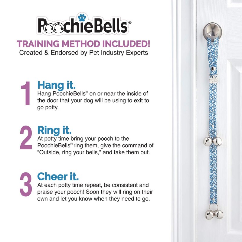 PoochieBells Verified Potty Training Dog Doorbells, Simple and Effective Puppy