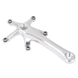Aluminium Alloy Single Speed Crankset, 110 BCD Crank Arms for Fixed Gear Bike (Silver)