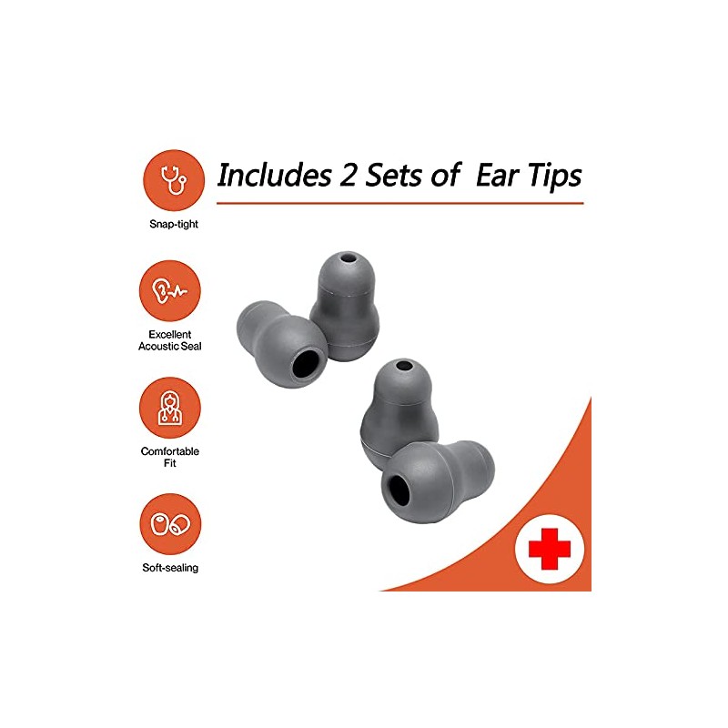 Silicone Ear Tips Earplug Replacement for Littmann Stethoscopes - Comfortable