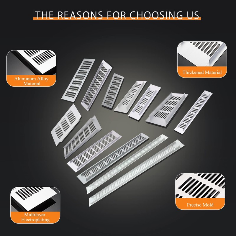 Heyiarbeit 11.8 inch (W) x 3.15 inch (H) Air Return