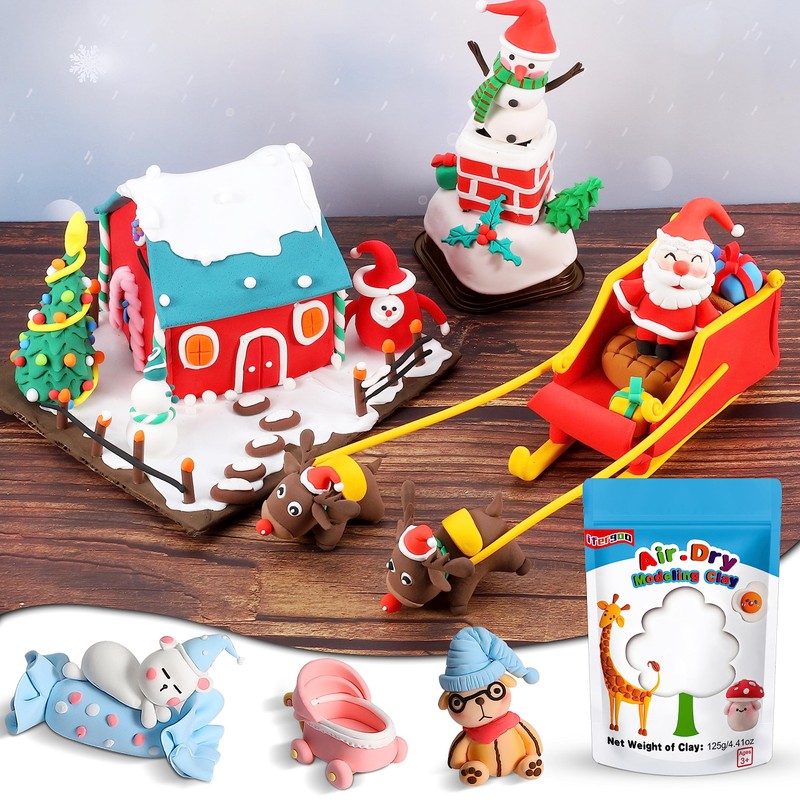 ifergoo Modeling Clay, 125 Grams/4.41oz White Air Dry Clay Best