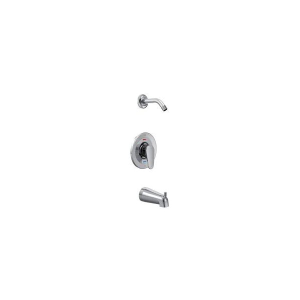 Moen EDGESTONE T/S TRIM NO HEAD CH/Chrome cycling tub/shower